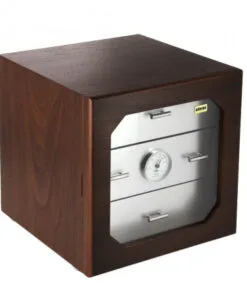 Chianti M Deluxe Walnut and Aluminium Humidor
