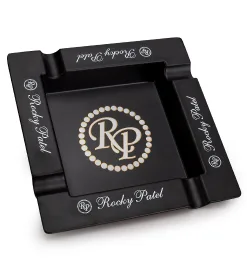 Rocky Patel Black Square 4-Finger Ashtray